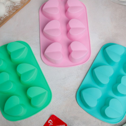 Силиконова форма за печене сърце огледално