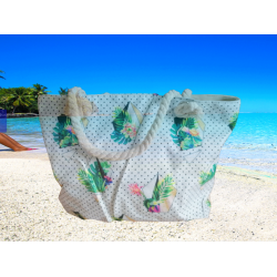 Чанта за плаж с дебели въжени дръжки Чанта за плаж с дебели въжени дръжки