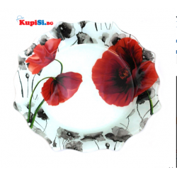 Стъклено плато с Мак