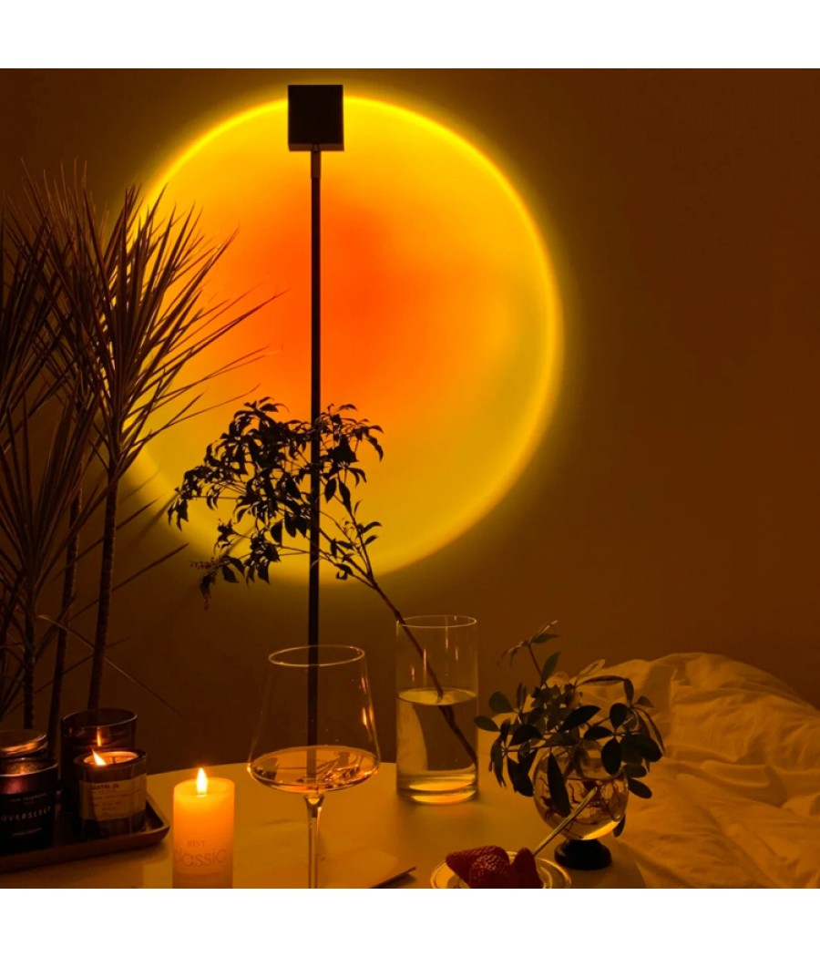 LED лампа за прожекция на залез, слънце, нощни светлини, селфи 
