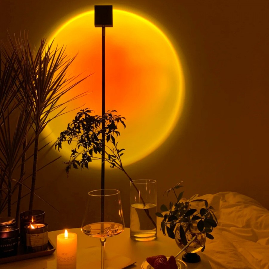 LED лампа за прожекция на залез, слънце, нощни светлини, селфи 