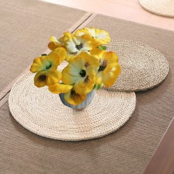 Керамична саксия ТЕМЕНУЖКА  жълта