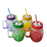 Буркан със сламка футбулна топка