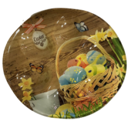 Стъклено Великденско плато за 6 яйца