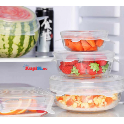 КОМПЛЕКТ 6 БРОЯ СИЛИКОНОВИ КАПАЦИ ЗА СЪДОВЕ