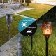 Соларна LED лампа тип факла имитираща огън
