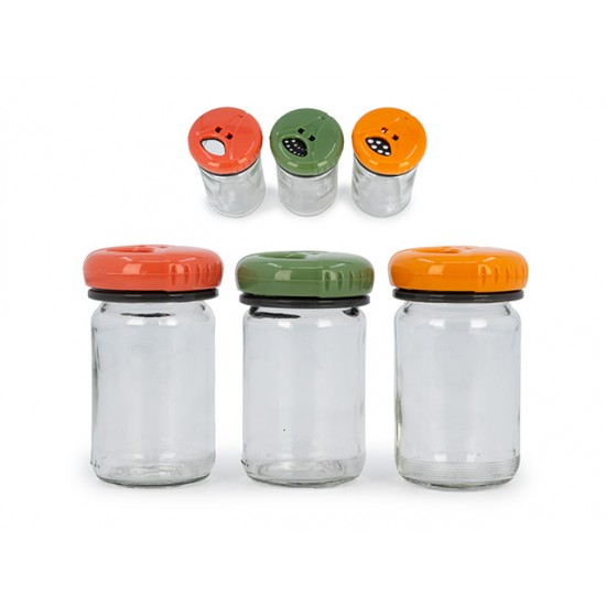 Бурканче за подправки с цветна капачка