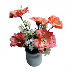 Цвете в  керамична саксия Гербер