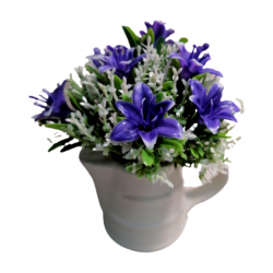 Изкуствено цвете в керамична кашпа