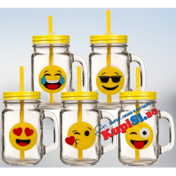 Стъклен бурган с емоджи
