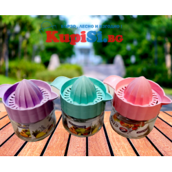 Стъклена лимонерка с пластмасов капак