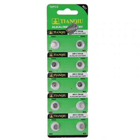 Батерии Алкални AG1, 364A, L621, LR60 1.55V Alkaline