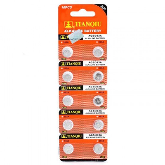 Батерии Алкални AG5, G5, SR754W, SR48, 393 1.55V Alkaline