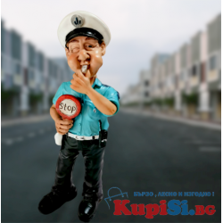 Красива керамична статуетка с професия Полицай (катаджия)