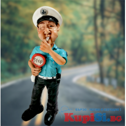 Красива керамична статуетка с професия Полицай (катаджия)