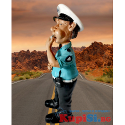 Красива керамична статуетка с професия Полицай (катаджия)