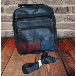 Голяма мъжка чанта за рамо от Агнешка кожа