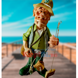 Красива керамична статуетка -  професия Рибар