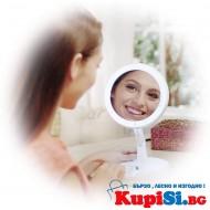 Сгъваемо козметично огледало с  LED осветление