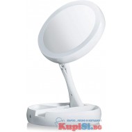 Сгъваемо козметично огледало с  LED осветление