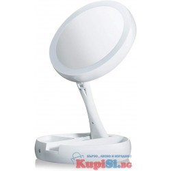 Сгъваемо козметично огледало с  LED осветление