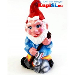 КЕРАМИЧНА ГРАДИСНКА ФИГУРА ДЖУДЖЕ СЪС ЗАЙЧЕ