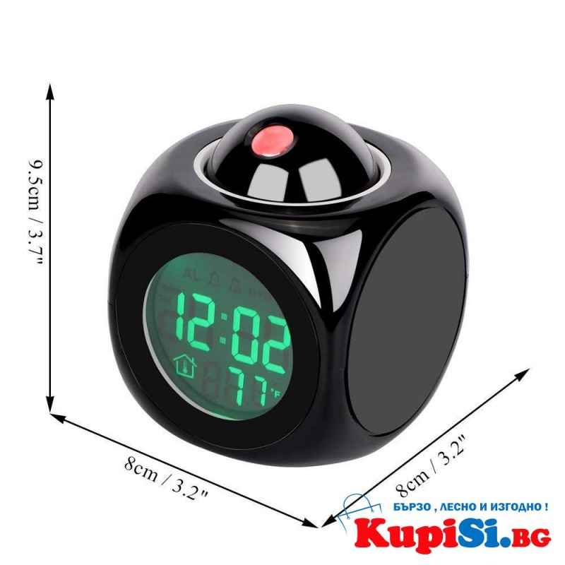 Часовник с проектор - LCD Дизайн , аларма , час , температура