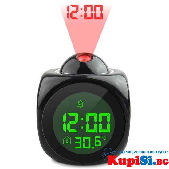 Часовник с проектор - LCD Дизайн , аларма , час , температура