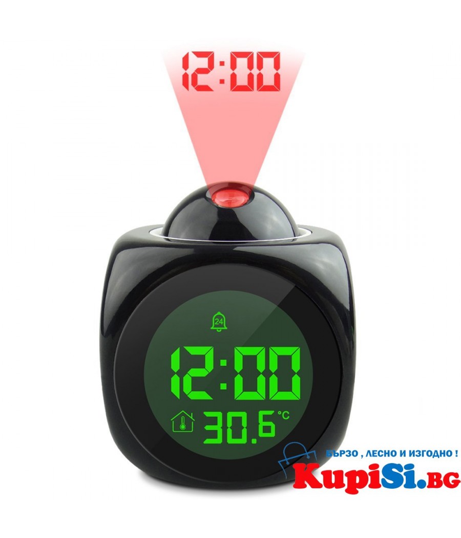 Часовник с проектор - LCD Дизайн , аларма , час , температура