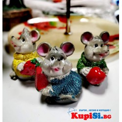 Сувенир Мишка 3 модела  (Година на мишката 2020г.)
