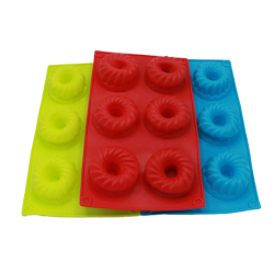 Силиконова форма за кексчета с 6 гнезда