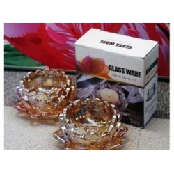 Стъклен свещник "Лотус"