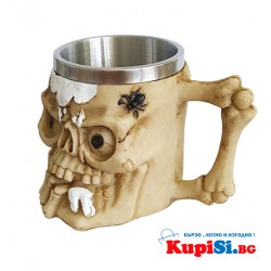 ЧАША ЧЕРЕП С ПАЕЖИНА ПАЯК И ПЯНА ХЕЛОУИН