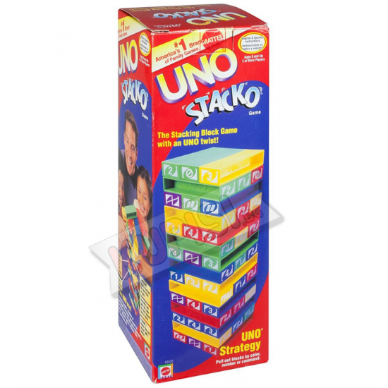 Семейна игра УНО КУЛА ОТ ПЛОЧКИ ''Uno Stacko' Семейна игра УНО КУЛА ОТ ПЛОЧКИ ''Uno Stacko'