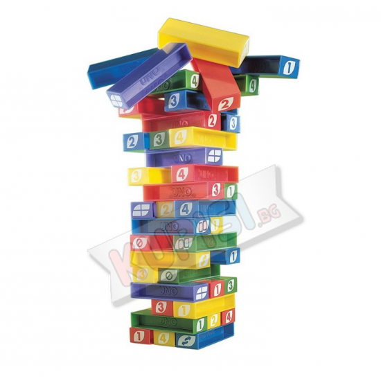 Семейна игра УНО КУЛА ОТ ПЛОЧКИ ''Uno Stacko' Семейна игра УНО КУЛА ОТ ПЛОЧКИ ''Uno Stacko'