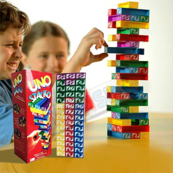 Семейна игра УНО КУЛА ОТ ПЛОЧКИ ''Uno Stacko' Семейна игра УНО КУЛА ОТ ПЛОЧКИ ''Uno Stacko'