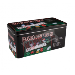 Чипове за покер с покривка - 200 бр.