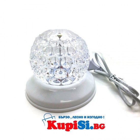 Въртяща се LED диско топка , различни цветове