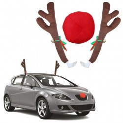 Коледни еленски рога за автомобил, Еленови рога и нос