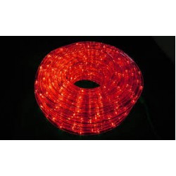 Коледен светещ маркуч 10  метра - червен