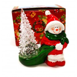 Керамична Коледна фигурка със светеща елха