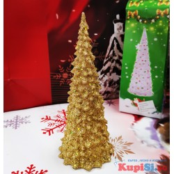 Светеща червена/златиста Коледна елха