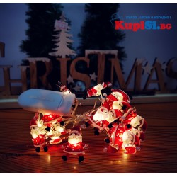 Коледни лампички с формата на Дядо Коледа