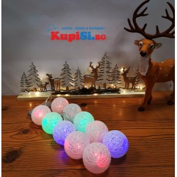 Коледни Светещи топки на батерии 