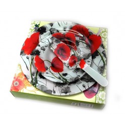 Стъклен сервиз за торта от 8 части 