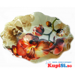 Стъклено плато Орхидея