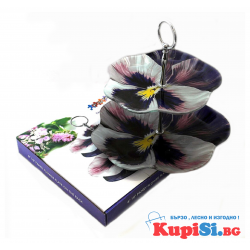 Стъклена фруктиера на две нива