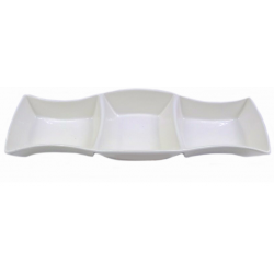 Порцеланов ордьовър с 3 разделения