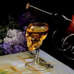 СТЪКЛЕНА ЧАШA ЧЕРЕП ЗА ВИНО ХЕЛОУИН