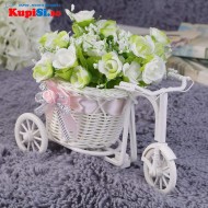 ДЕКОРАТИВНО КОЛЕЛО С КОШНИЧКА ЗА ЦВЕТЯ